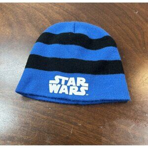 star wars Logo beanie Knit hat Kids Junior one size Blue & Black